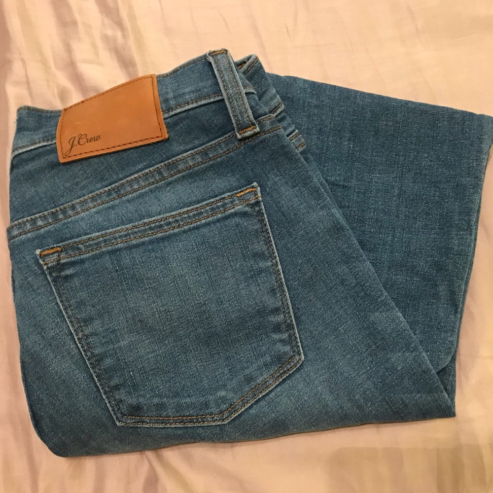 JCREW 8” Toothpick Jeans in Stewartby Wash